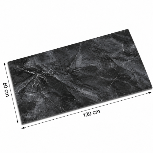 QUA - Carrelage Porcelaine Pulpis Nero 60x120x0.7 Noir